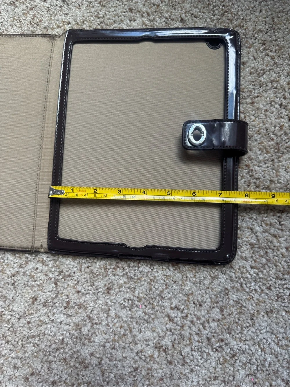 Coach Canvas Folio with Brown Signature 'C' Pattern